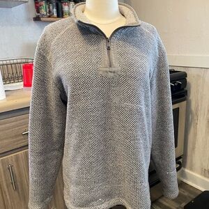 Orvis Men's Zip-Up Sweater in Light Gray